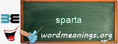 WordMeaning blackboard for sparta